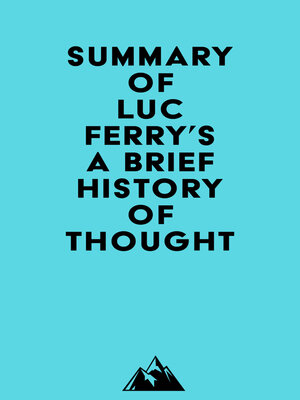 cover image of Summary of Luc Ferry's a Brief History of Thought